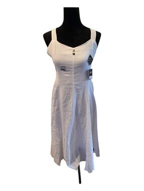 Blanc Du Nil 100% Cotton White Summer Dress, NWT, Beach